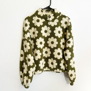 Pacsun Floral Pullover Fleece Great Condition Size Small